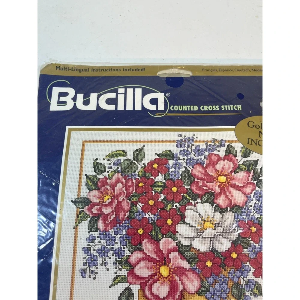 Bucilla Counted Cross Stitch Kit 42046 Country Floral Joan Elliott 11x14